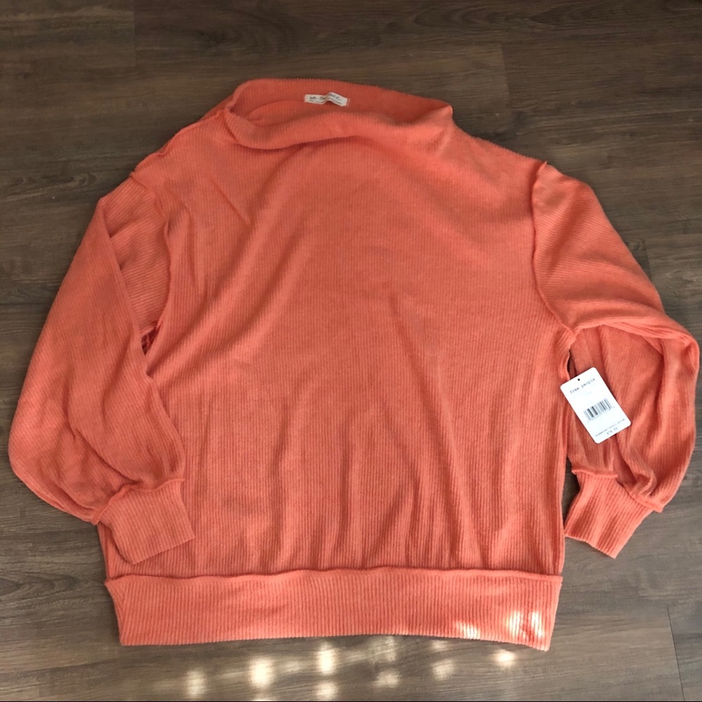NWT Free People Main Squeeze Hacci Top Cayenne